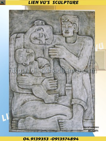 Phù điêu gia đình hạnh phúc